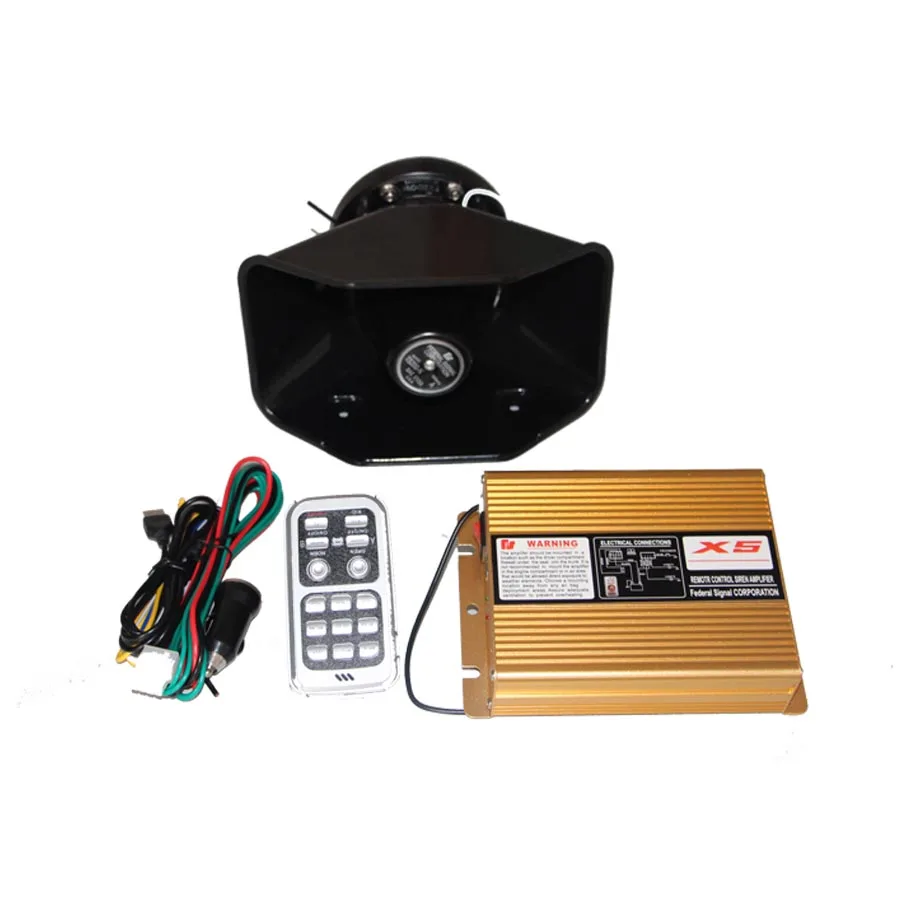 200W Car Police Siren Portable X5 Automotive Electronic Loudspeaker 18