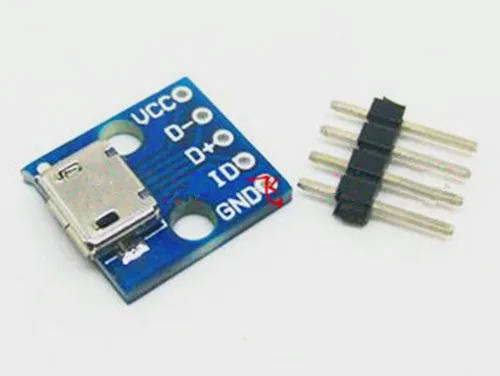 

Free Shipping!!! 5pcs MicroUSB to dip docking station 5V power conversion board Mobile phone charger to power module