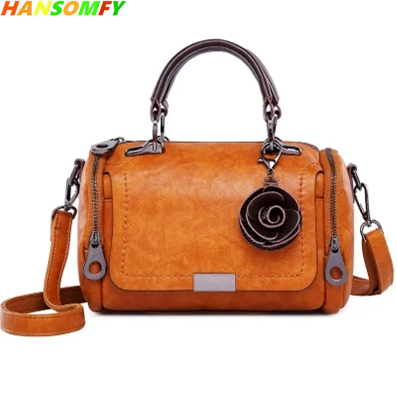 

Leather women handbags 2018 new tide retro wild flowers female leather handbag fashion shoulder Messenger ladies bags
