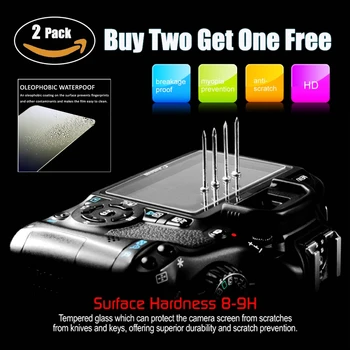 

2 PCS Original 9H Camera Tempered Glass LCD Screen Protector For Canon 60D 600D EOS M HD 3 inch Camera Protective Film