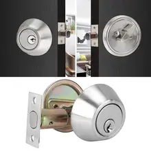 Stainless Steel Door Lock Single Cylinder Deadbolt Lock Electroplated Surface Lock for Solid Wood Door cerradura puerta uxcell home office hardware single cylinder deadbolt jimmy proof keyed door lock