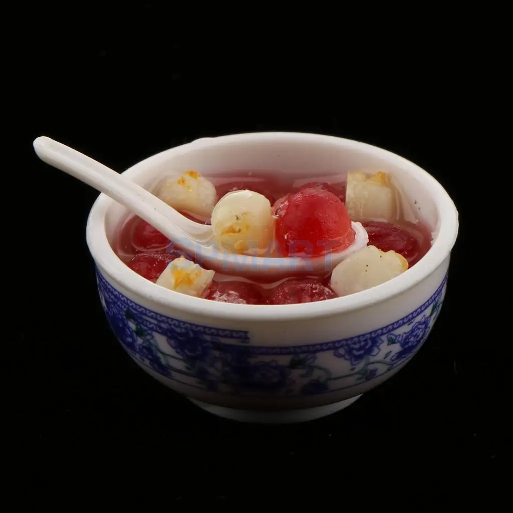1/12 Scale Dollhouse Miniature Food Miniature Chinese Food Kitchen Dining Table Decoration Accessories