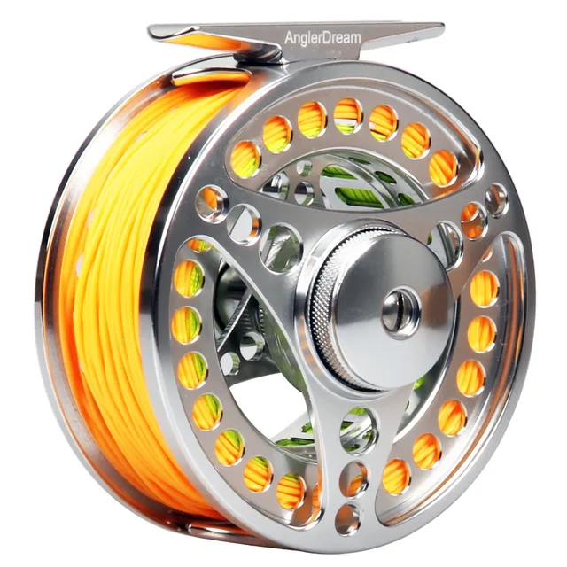 Cheap 3/4 5/6 7/8WT CNC Machined Fly Reel and Line Combo Silver Large Arbor Aluminum Fly Fishing Reel Backing Line Leader Loop Cheap 3/4 5/6 7/8WT CNC Machined Fly Reel and Line Combo Silver Large Arbor Aluminum Fly Fishing Reel Backing Line Leader Loop
