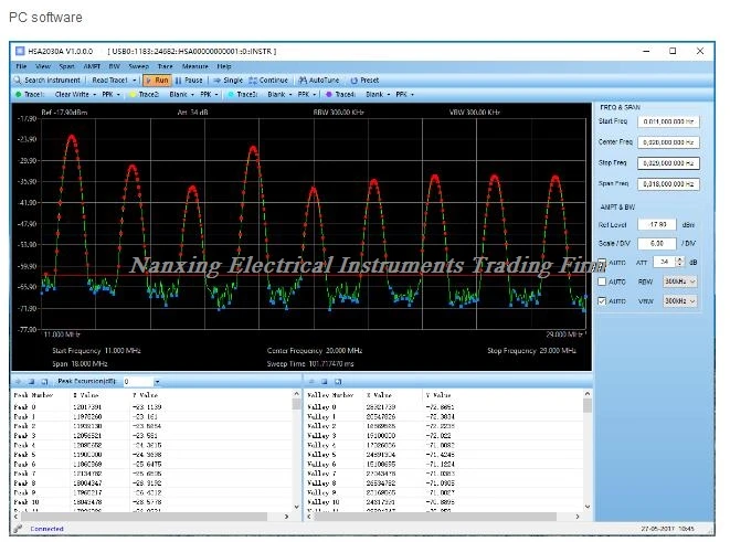 Быстрое прибытие Hantek 9 KHz-1,6 GHz HSA2016B портативный цифровой анализатор спектра для поля(5M~ 1,6 GHz TG