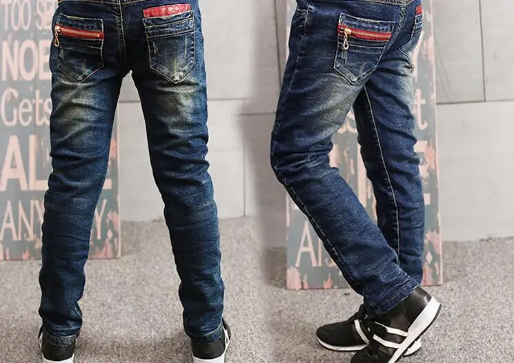 fino engrossar velo denim bebê menino jeans