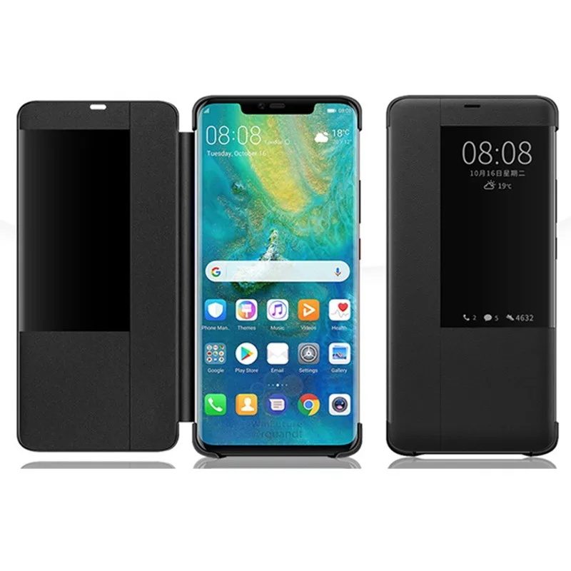 Чехол с окошком для huawei mate 20 Pro mate 20 X 20X 20pro, чехол, кожаный смарт-чехол s, мобильные аксессуары для телефона чехол Etui