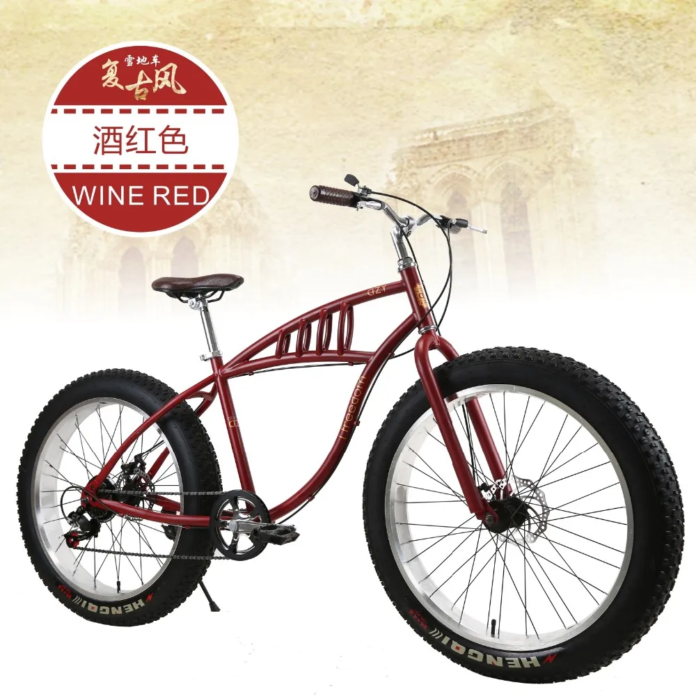 Best Original X-Front Brand Snowmobile 7,21Speed 26" 4 Fat Tire MTB Mountain Bike Off-road gear Beach bicicleta fat bicycle 14