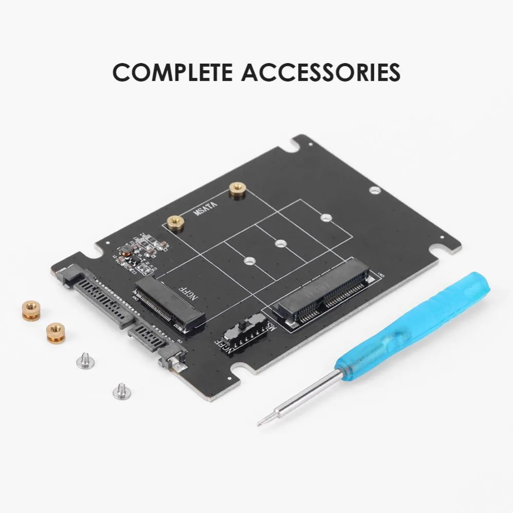 Адаптер переходник 2 в 1 mSATA SATA NGFF M.2 на SATA3 SSD диск HDD/SSD аксессуары для MACBOOK|Платы