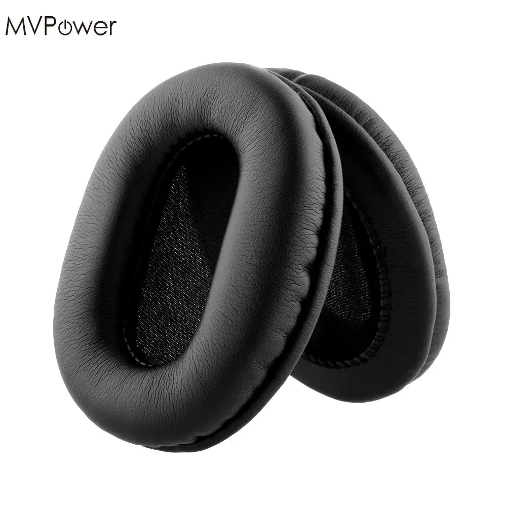 Оригинальные сменные кожаные амбушюры MVpower черные для ATH M50 M50S M20 M30 M40 2 шт.|ear cushion