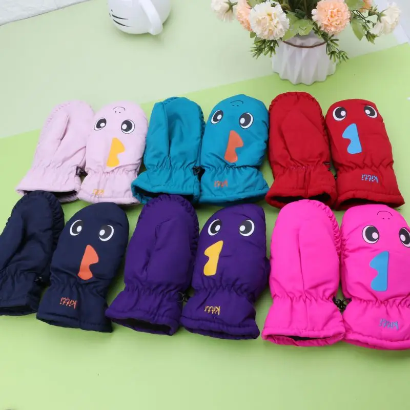 

Winter Children Mitten Outdoor Warm Skiing Gloves Kids Boys Girls Waterproof Windproof Mittens 2-5years
