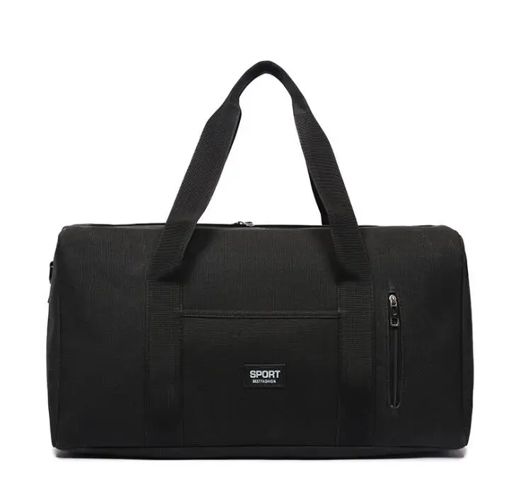 Лидер продаж, верхняя парусиновая Спортивная тренировочная сумка для спортзала для мужчин и женщин, сумка для фитнеса, прочная многофункциональная дорожная сумка, спортивная сумка для мужчин - Цвет: Black