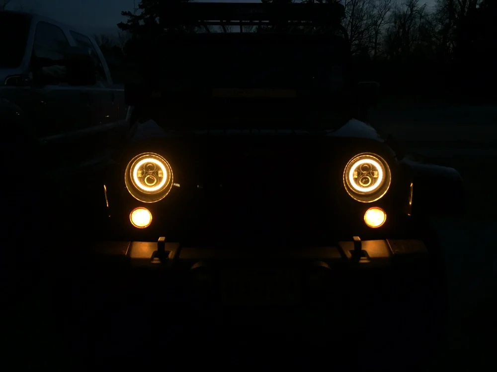 Marloo 6 шт. комбо 7 дюймов светодиодный Halo головной светильник s+ 4 дюймов светодиодный противотуманный светильник DRL, JK светодиодный задний светильник s комплект для Jeep Wrangler JK 2007