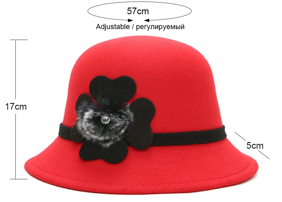 Peekymoce, однотонный котелок из шерсти, шапка, женская шляпа, фетровая шляпа, Женская Цветочная мягкая фетровая шляпа, фетровые шапки для женщин, церковная шляпа, женская шапка