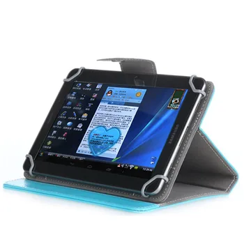 

PU Leather Stand Cover Case For 7 Inch Tablet PC Protective Case White Black Color 7''