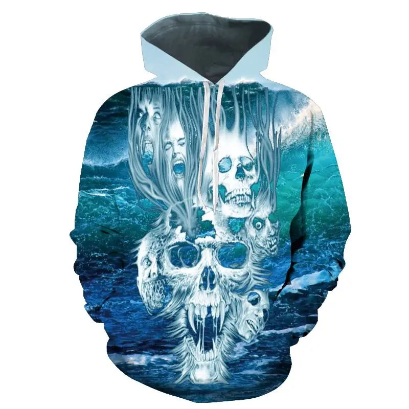 

NEW Hot hoody 3d skull ghost Hoodies Men Women Fashion Winter Spring Sportswear Hip Hop Tracksuit Brand Hooded Sweatshirt