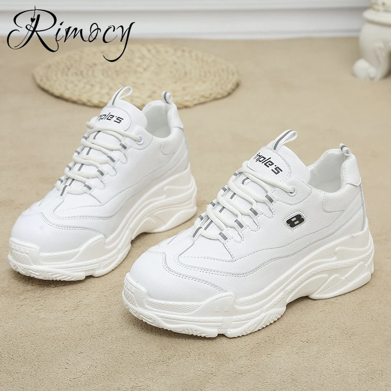

Rimocy New Autumn Women Platform Casual Shoes Chunky High Heel White Sneakers Ladies Shoes Woman Zapatillas Deportivas Mujer