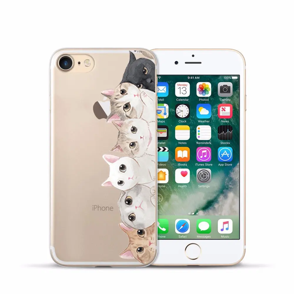 Arvin Plain Case FOR Iphone 7 5 5S 6sPlus X XS Max XR Painting Silicon Cover FOR Iphone 6s Soft Clear Protective TPU Back Cover (10)
