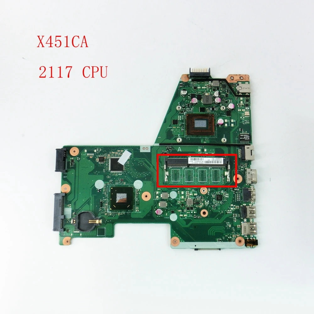 

X451CA With 2117 CPU DDR3 mainboard REV 2.1 For ASUS X451C F451 F451C F451CA HM70 Laptop motherboard MAIN BOARD