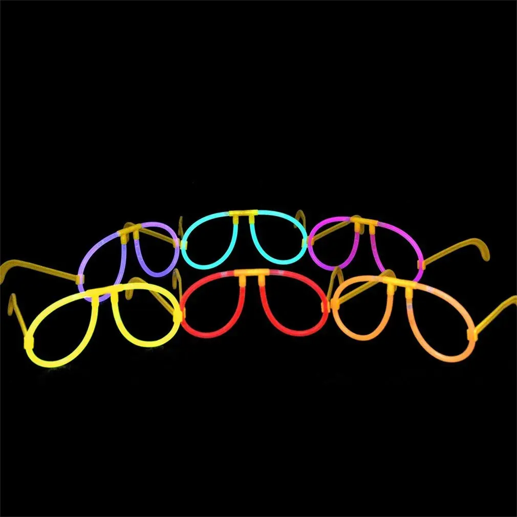 10 шт. флуоресцентные очки светящийся яркий палочки освещение для реквизита Свадьба День рождения концерты сувениры с рамкой Новинка