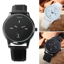 New Quartz Watches Men Clock WOMAN Black White Simple Ladys Watch Students Male Female Wristwatch Silicone Band relogio feminino