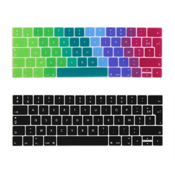 

France French EURO Enter keyboard Cover for 2016-2018 Macbook Pro 13 15 inch with Touch Bar New Model A1706 A1707