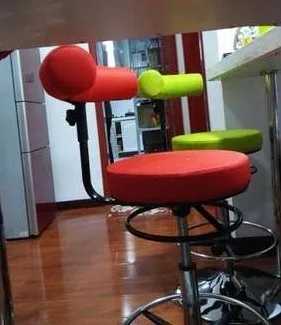 

living room rotatable backrest chairs Studio host Lecture stool free shipping bar chair Computer cafe stool red green color