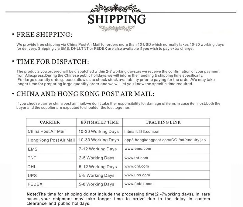 5. Shipping