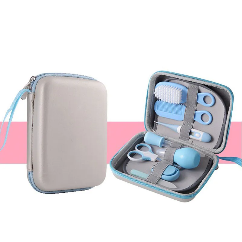 Blue 8Pcs 8 шт./компл. Портативный Детские машинки для стрижки ногтей расчесок здоровье ребенка, набор для ухода за зубами младенцев Уход за лошадьми по уходу за ногтями, кусачки для Расческа Щетка для волос комплект - Цвет: Blue 8Pcs