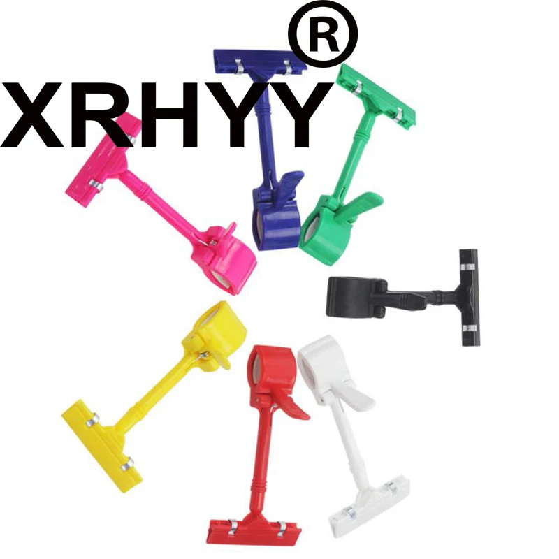 XRHYY мульти цвета Поп Регулируемый пластиковый клип на стиль знак товара дисплей Клип держатель-1 шт