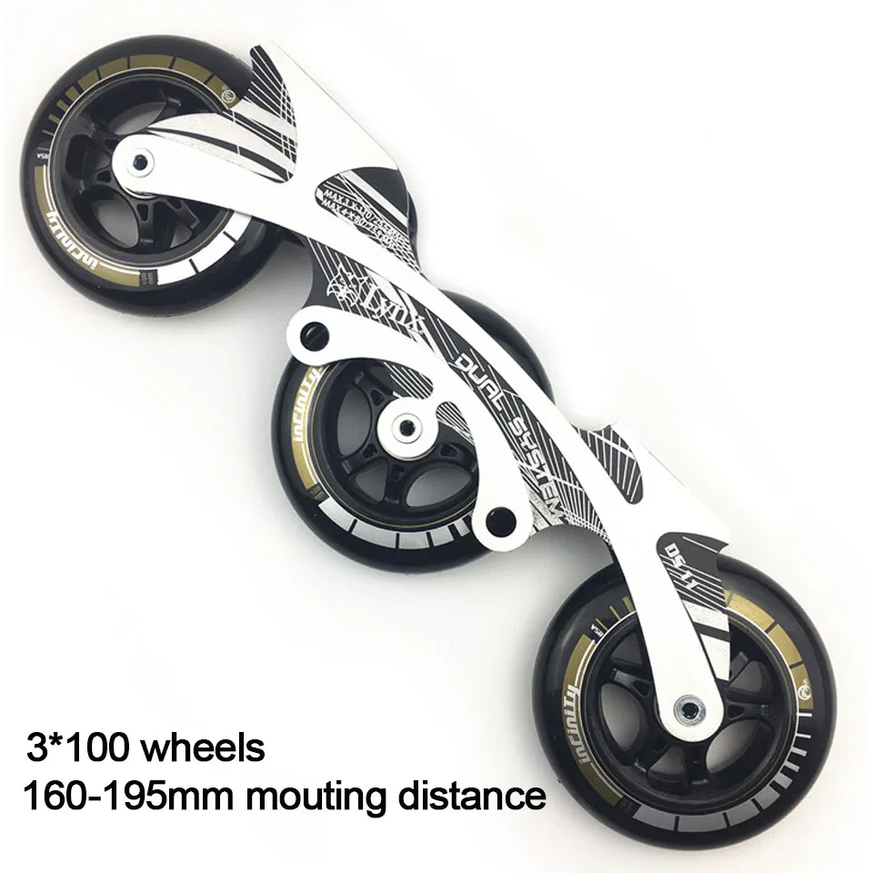 

Frame & 85A 100mm wheels & Bearings for Inline Skates Base for Slalom Slide Speed Skating for Adult Kids Men Skates Basin DJ47