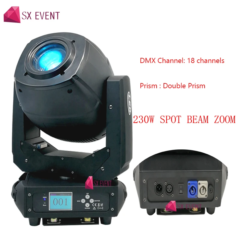

New Product With High Configuration High Power Disco Weddingdj 230W LED BEAM SPOT ZOOM 3IN1 Moving Head Lighting