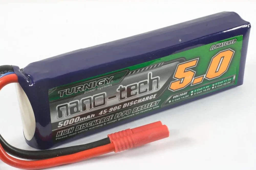 Turnigy Nano Tech LiPo Li Polymer Battery 3S 11.1v 5000mah 45Cbattery