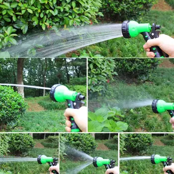 

1Set 7.5M Expandable Spring Tube Retractable Hose Water Spray Gun Nozzle for Car Washing Cleaning Tools Garden Flower Lawn Water