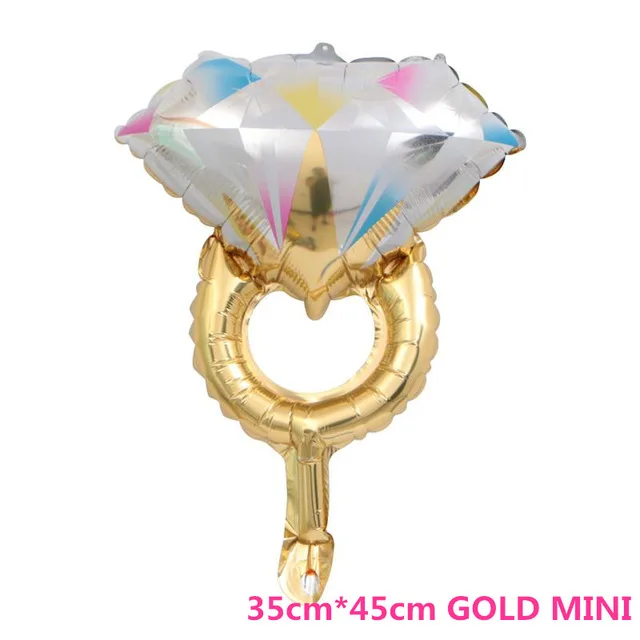 Гигантское розовое Золотое кольцо с бриллиантом фольги воздушный шар невесты быть баллон гелия подарки на девичник невесты декор для свадьбы и Помолвки - Цвет: 4