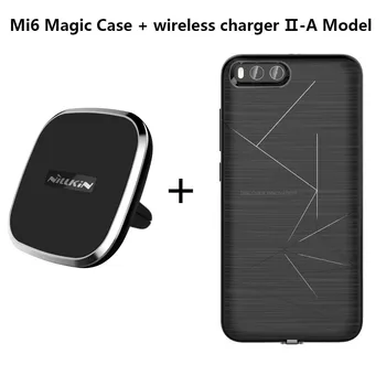 

NILLKIN Xiaomi Mi6 QI Wireless Charger Pad + Magnetic Wireless Charger Receiver Car Desk Portable Charger Pad for xiaomi mi 6 M6