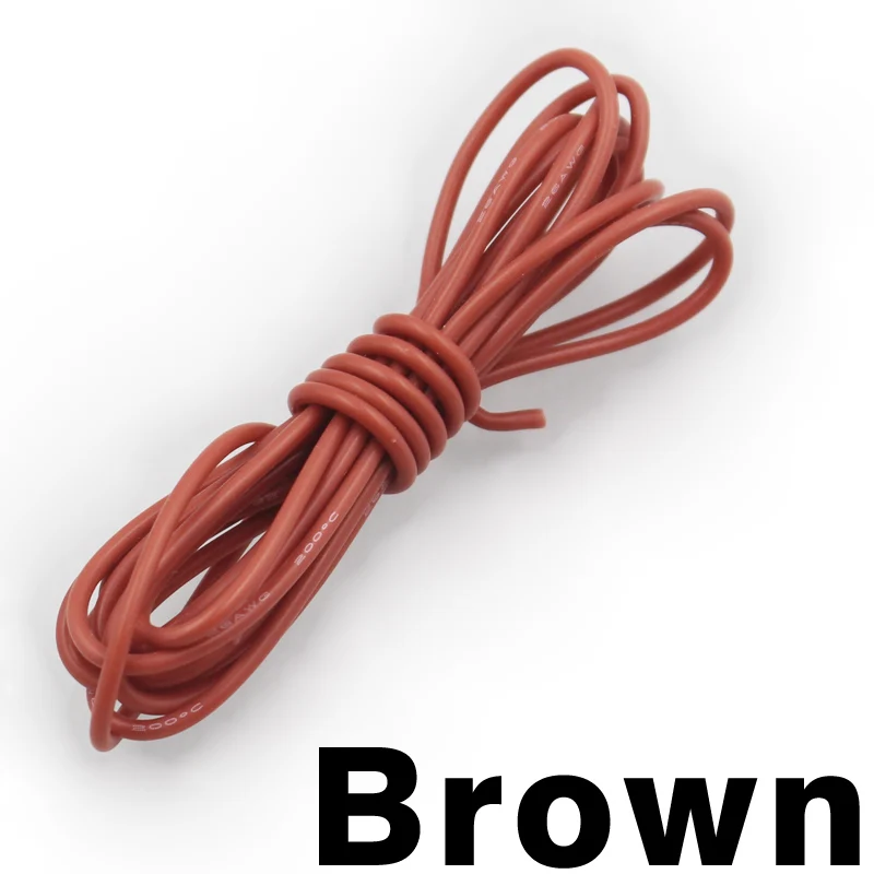 Striveday 5 м 16.4FT 26 AWG гибкий силиконовый провод RC кабель 26AWG 30/0. 08TS внешний диаметр 1,5 мм электрические провода кабель для DIY - Цвет: Brown