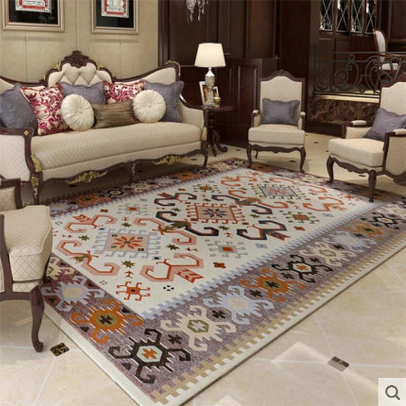 

Luxury Mediterranean Style Soft Large Carpets For Living Room Bedroom Rugs Home Carpet Floor Door Mat Fashion Area Rug Delicate