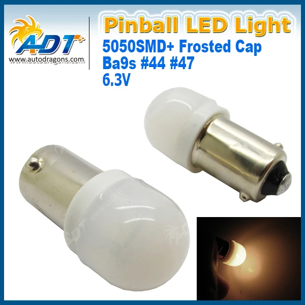500 шт. не щелкающий супер белый Ba9s #44 #47 AC 6 3 V 335SMD + 5050SMD пинбол светодиодный