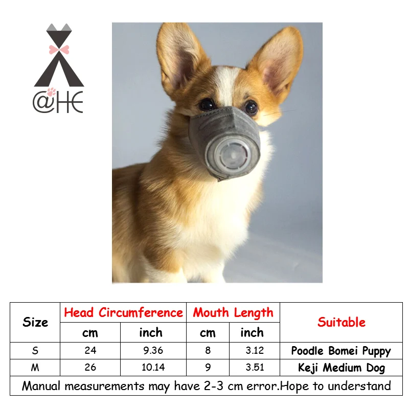 @ Él perro cara suave de algodón máscara de la boca para respiratoria PM2.5 Filtro Anti-polvo de la contaminación bozal Anti-niebla máscaras Haze para perros