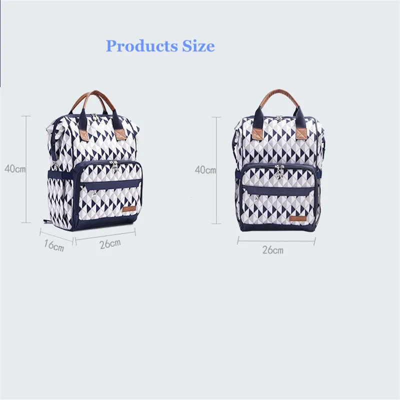 2018 Spring Geometric Pattern Three-Dimensional Diaper Bags Beatiful Female Travel Storage Bag Strap Soft Handle Backpack12