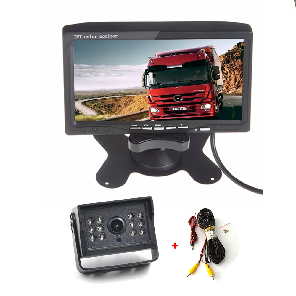 Gianloon 7 Truck Rear View Monitor With 18 Ir Night Visions Camera Bus