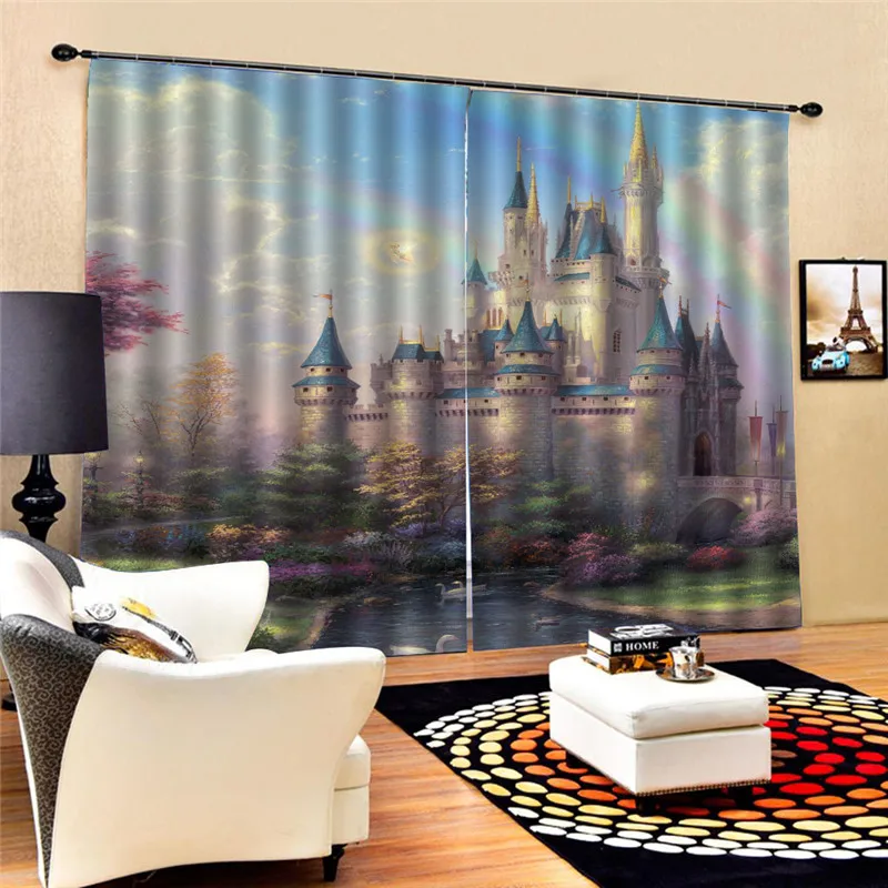 Castle Curtain Tapestry Polyester Hanging Home Decoration Digital Print
Curtain For Badroom 3D Blackout for Living room Oct29
