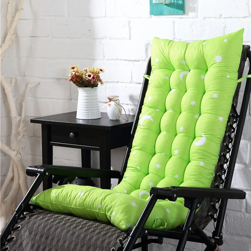 Складное кресло-Релакс с подушкой для сиденья универсальная утолщенная длинная садовая подушка для шезлонга качалка коврик мягкий домашний офисный стул подушки pilow