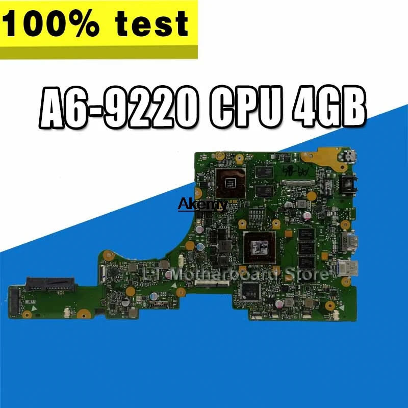 

E402BP Laptop Motherboard For ASUS E402BP E402B Notebook mainboard test OK A6-9220 CPU 4GB RAM
