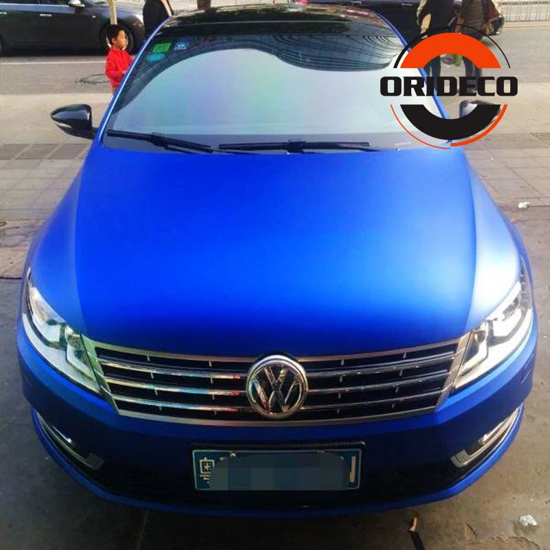 Blue matte metallic satin vinyl wraps 7