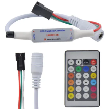 

WS2811 WS2812B LED Symphony Controller Infrared Mini 24 key RGB controller 24key 5V 12V