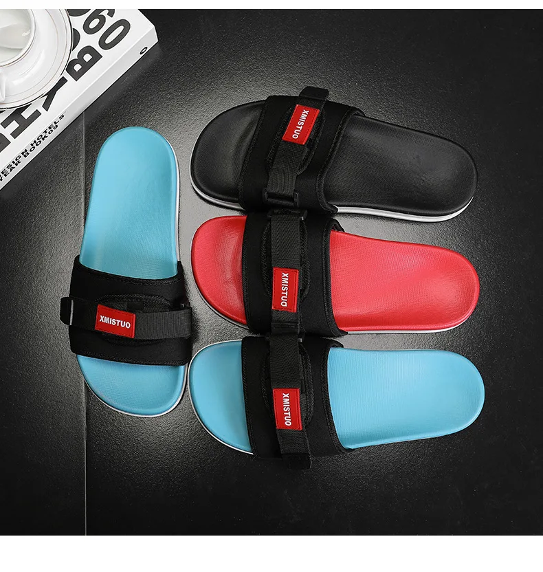 Sandles/Новые шлепанцы; пляжная обувь; мужские летние модные тренды; мужские тапочки с нескользящей подошвой;