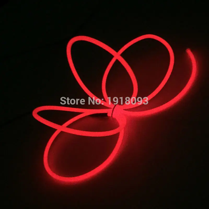 Горячая ремесло декоративная 3,2 мм EL провод веревка трубка гибкий светодиодный неоновая осветительная лента 10 цветов выбор не включает EL контроллер - Испускаемый цвет: Red