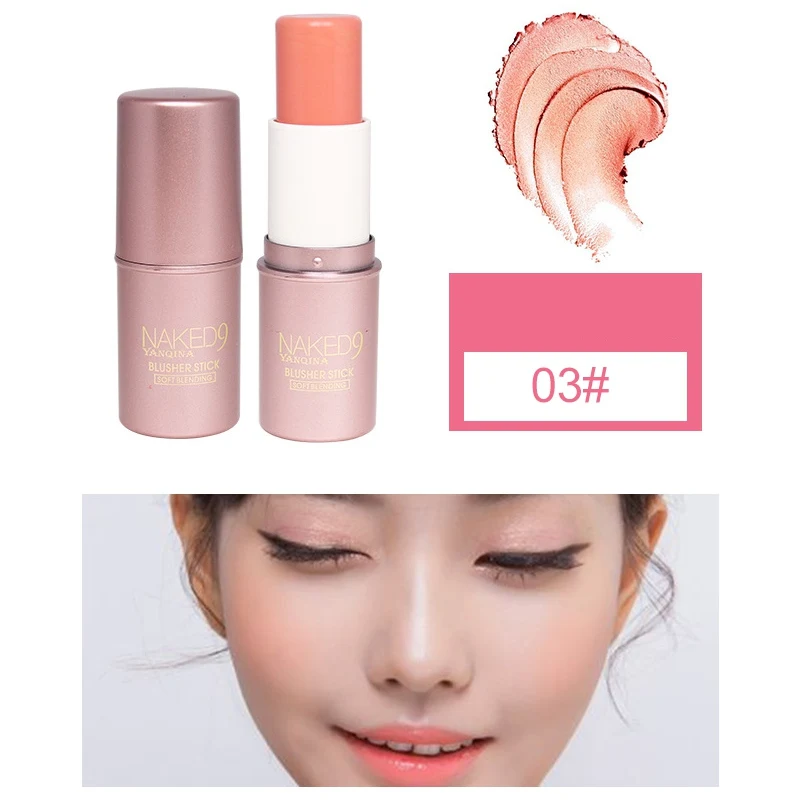 1PC Face Makeup Shimmer Blush Stick Highlighter Bronzer Contour Cream Cheek Blusher Cosmetics Brighten Make Up 1PC Face Makeup Shimmer Blush Stick Highlighter Bronzer Contour Cream Cheek Blusher Cosmetics Brighten Make Up