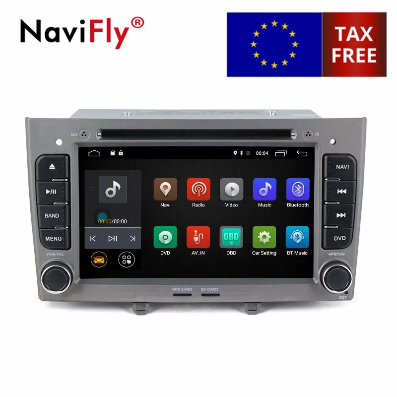 

German warehouse 7 inch 2 din car gps radio for Peugeot 308 408 car dvd multimedia player android system support 4G SIM Card